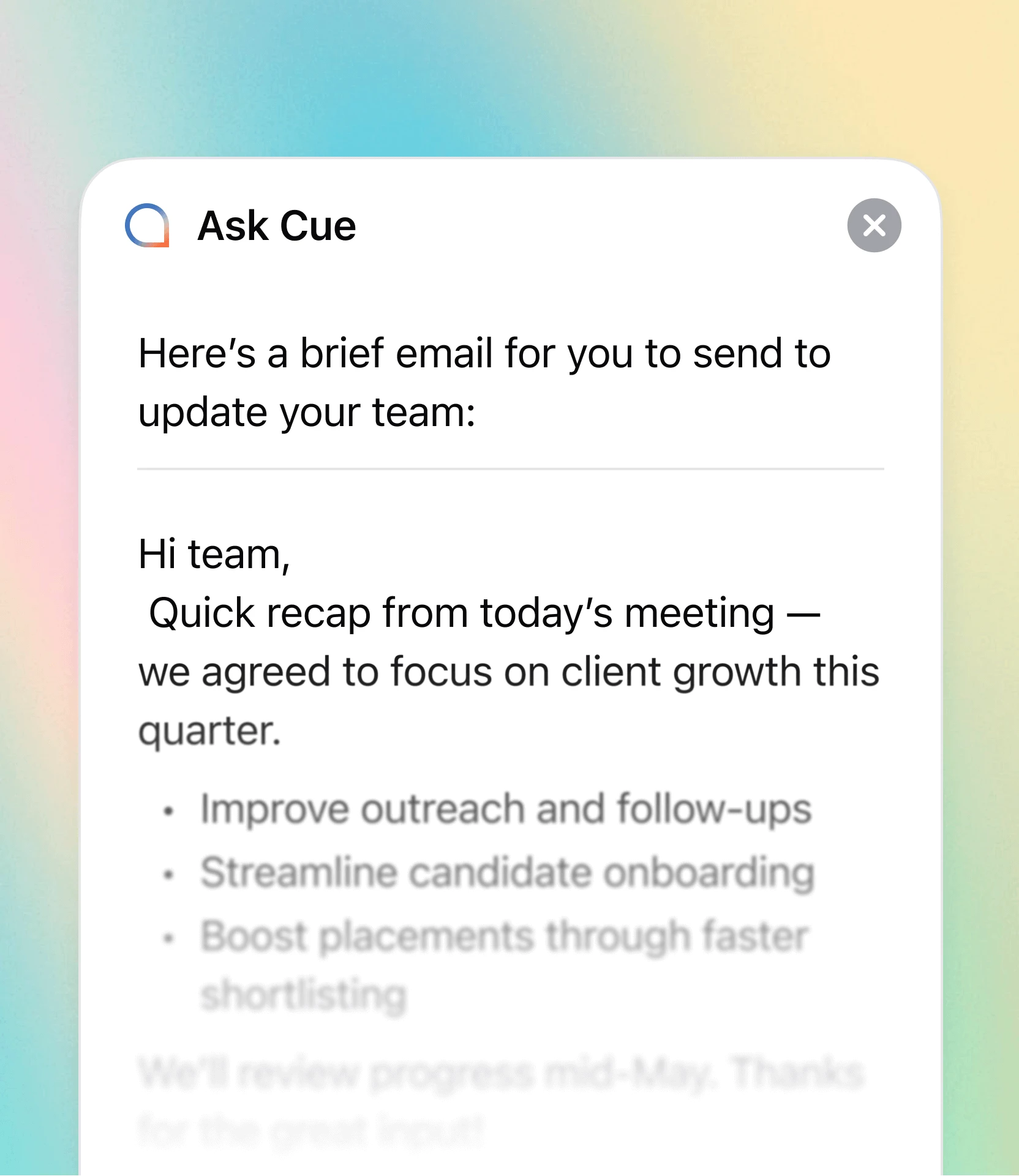 Sharing meeting highlights